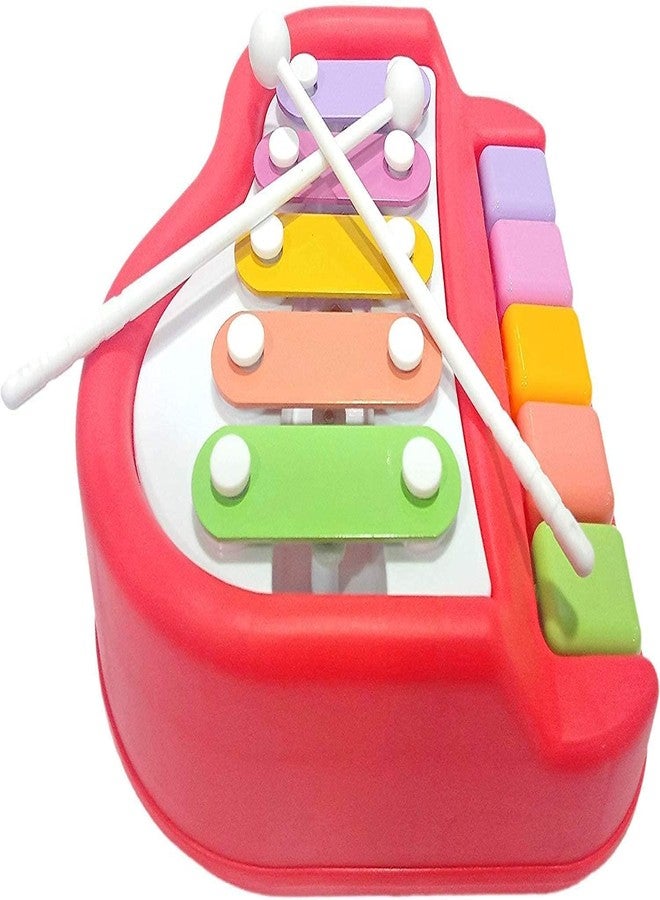 JAPSI 2-in-1 Musical Toy, Xylophone and Piano with 5 Colourful Keys, Educational Activity Toy for Kids 3+ Years - Image 5